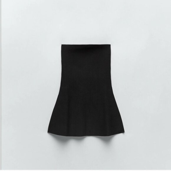 Rare! Zara Peplum Waist Black Strapless Knit Tube Top Size S NEW WITH TAG! - Picture 10 of 10